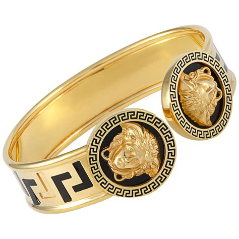 black versace bracelet|Versace bracelet 18k gold.